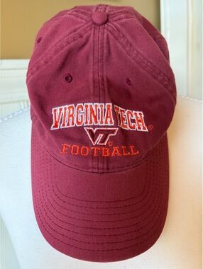 Vintage Y2K Virginia Tech Hokies Football Legacy Athletic Burgundy Hat